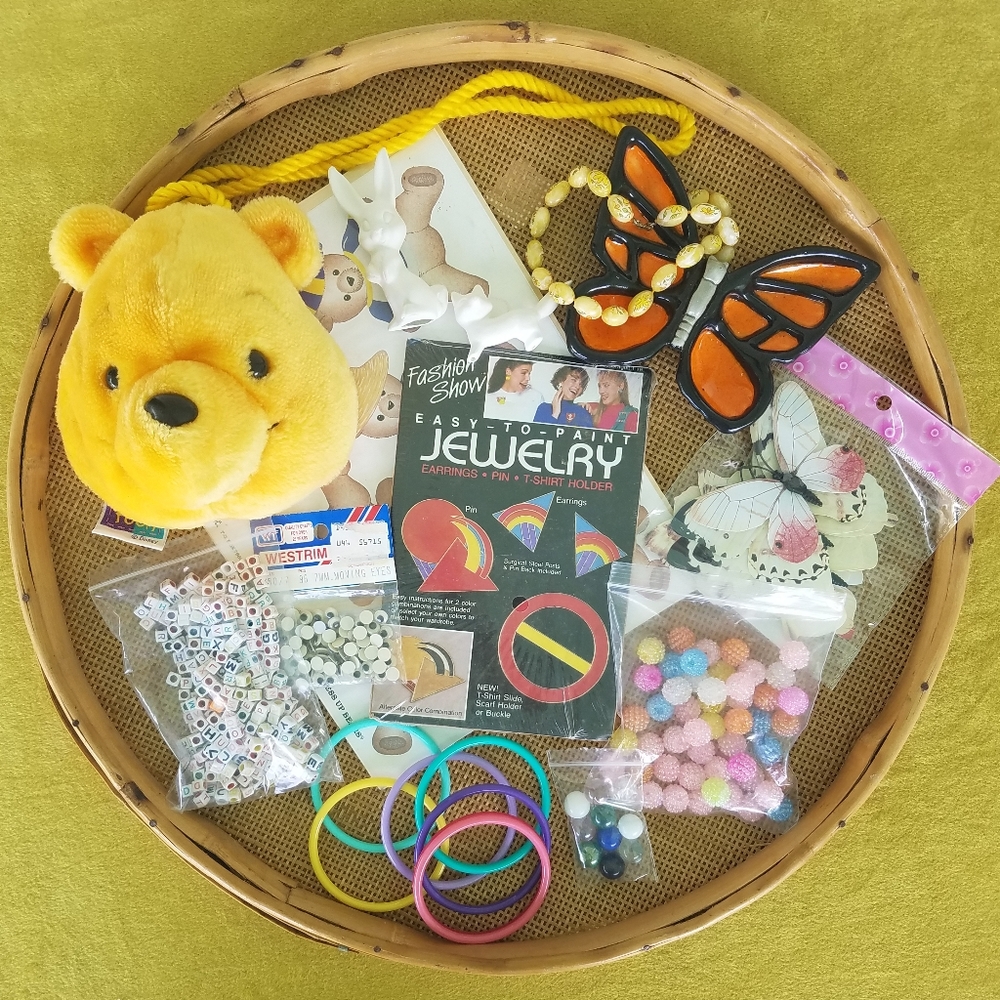 Vintage Kidcore Aesthetic Bundle Knickknacks Colorful 80s 90s Unique B-Day Gift